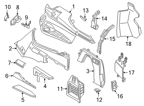 2021 BMW X7 Interior Trim - Rear Body COVER, LASHING EYE, RIGHT Diagram for 51479495526