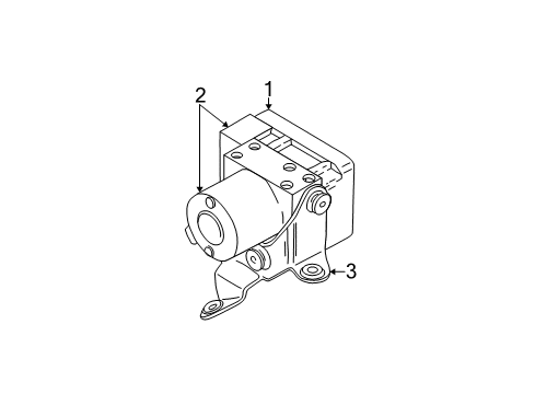 2005 Jeep Liberty ABS Components Anti-Lock Brake System Module Diagram for 5140733AB