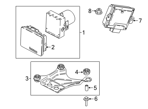 2018 BMW 530e ABS Components Control Unit Dsc / Dxc Repair Kit Diagram for 34526891761