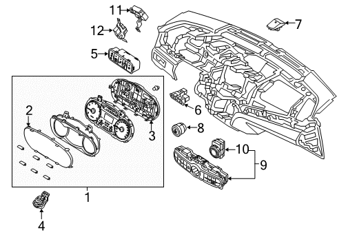 2015 Kia Cadenza Controls - Instruments & Gauges Switch Assembly-Trunk Lid Diagram for 937503RAA0