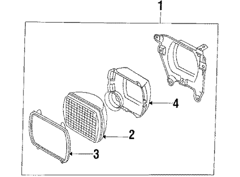 1984 Nissan Sentra Headlamps Sealed Beam Diagram for 99990-S6052