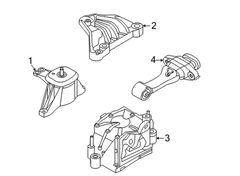 2022 Hyundai Tucson Engine & Trans Mounting BRACKET ASSY-ENGINE MTG Diagram for 21810-P0520