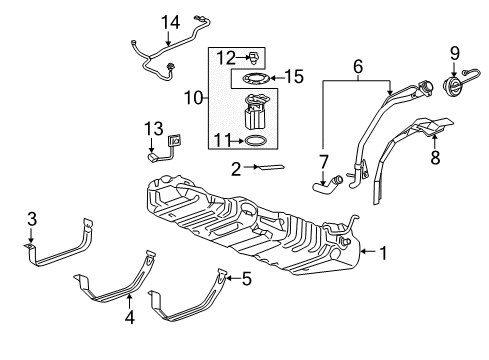 2006 Chevrolet Uplander Fuel Supply Connector Hose Diagram for 25827612