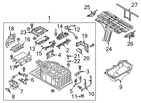 2017 Ford C-Max Battery Motor Assembly Diagram for FM5Z-10C659-D