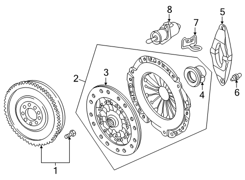 2008 BMW 535xi Hydraulic System Twin Mass Flywheel Diagram for 21207542984
