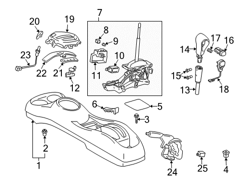 2005 Scion xA Switches Control Switch Cover Diagram for 33855-52010