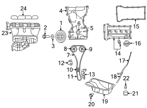 2014 Dodge Avenger Intake Manifold Cover-Timing Case Diagram for 04884466AC