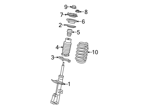 2008 Chrysler Sebring Struts & Components - Front Front Coil Spring Diagram for 4766064AB