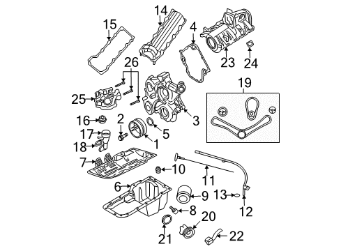 2005 Dodge Dakota Throttle Body Cap-Oil Filler Diagram for 53032389AE