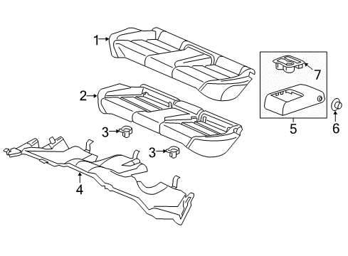 2020 Acura TLX Rear Seat Components Cupholder (Sandstorm) Diagram for 82183-TZ3-A11ZB