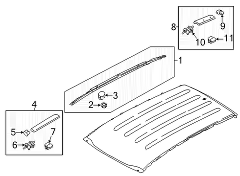 2022 Kia Seltos Luggage Carrier Screw-Tapping Diagram for 12433-04127-K