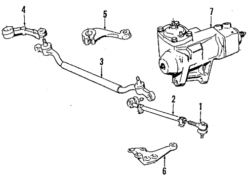 1993 BMW M5 P/S Pump & Hoses, Steering Gear & Linkage Exchange Hydro Steering Gear Diagram for 32132226923