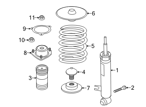 2015 BMW X5 Struts & Components - Rear Barrel Spring Rear Diagram for 33536779866