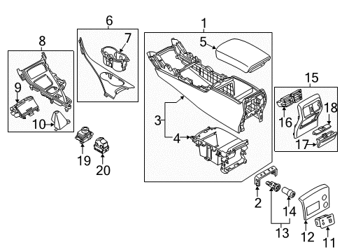 2015 Infiniti Q50 Navigation System Connector-Auxiliary Audio System Diagram for 284H3-4GA0B