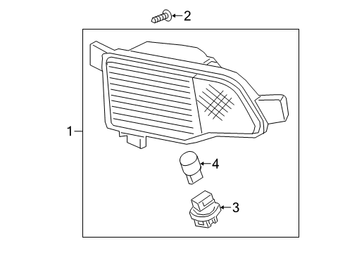 2020 Honda Passport Bulbs LIGHT, R BACKUP&RR Diagram for 33700-TGS-A01