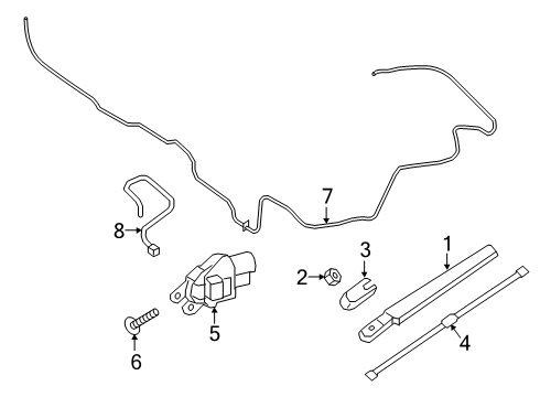 2020 Lincoln Nautilus Wipers Washer Nozzle Diagram for KA1Z-17603-B