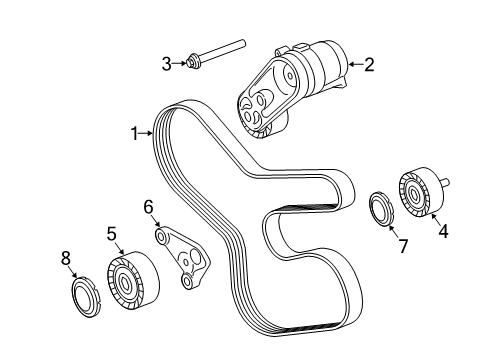 2018 BMW X5 Belts & Pulleys Mechanical Belt Tensioner Diagram for 11287810807