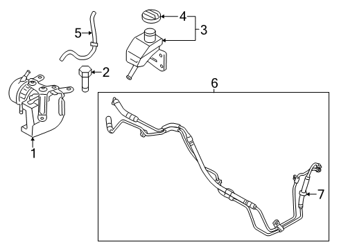 2014 Hyundai Genesis P/S Pump & Hoses, Steering Gear & Linkage Cap Assembly-Ehps Reservoir Diagram for 574223M000