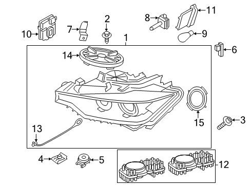 2017 BMW M4 Bulbs Third Stoplamp Diagram for 63257296109