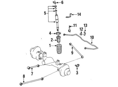 1994 Toyota Land Cruiser Shocks & Components - Rear Upper Suspension Control Arm Assembly Diagram for 48710-60031