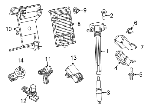 2019 Jeep Cherokee Ignition System Coil-Ignition Diagram for 5149168AJ