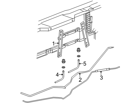 2004 Hummer H2 Trans Oil Cooler Inlet Pipe Diagram for 15827947