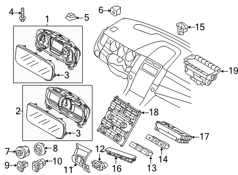 2016 Ford Taurus Instruments & Gauges Instrument Cluster Diagram for FG1Z-10849-ED