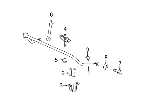 2014 Ford F-250 Super Duty Stabilizer Bar & Components - Front Bracket Bolt Diagram for -W712045-S439