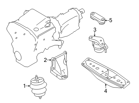 2018 Infiniti Q70 Engine & Trans Mounting DAMPER Assembly-DYNMIC Diagram for 11375-3YT0B