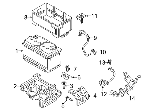 2022 Kia Telluride Battery Insulation Pad-BATTE Diagram for 37112S1800