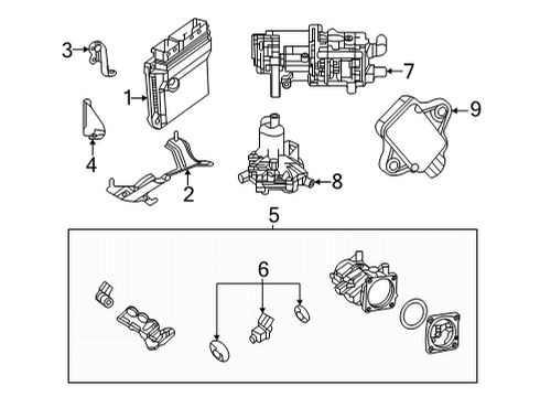 2022 Toyota Mirai Ignition System Mount Bracket Diagram for 898A8-62010