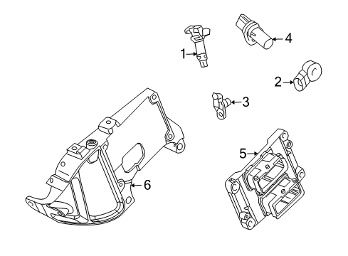 2009 Cadillac SRX Ignition System Bracket Asm-Ecm Diagram for 25784072