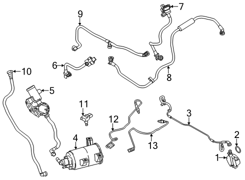 2021 BMW M550i xDrive Fuel Supply Plastic Filler Pipe Diagram for 16117365415