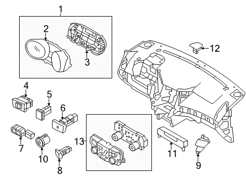 2015 Hyundai Sonata Ignition Lock Ignition Lock Cylinder Diagram for 81910A4110