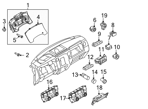 2012 Ford F-150 Instruments & Gauges Instrument Cluster Diagram for CL3Z-10849-VA