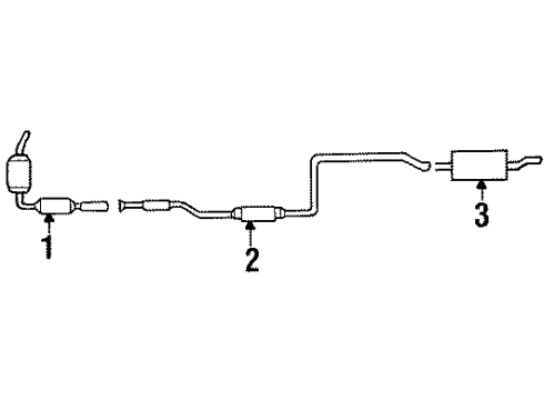 2000 Ford Escort Exhaust Components Converter Diagram for XS4Z-5E212-AA