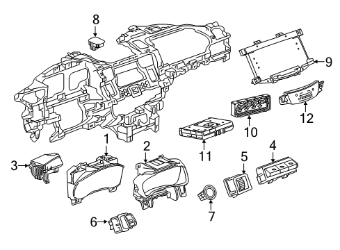 2018 Cadillac CT6 Switches Module Diagram for 84305961