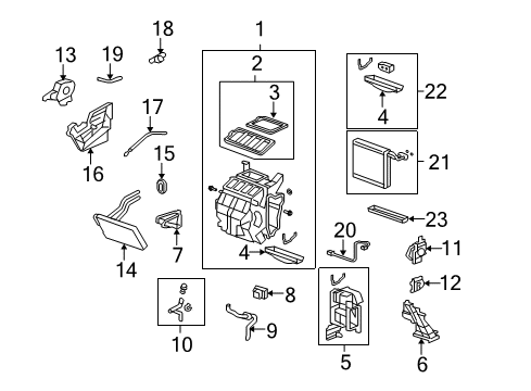 2011 Acura RDX Heater Core & Control Valve Valve Assembly, Water Diagram for 79710-STK-A01
