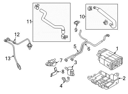 2018 Kia Sorento Powertrain Control Tube-Canister Ventilator Diagram for 31456C6200