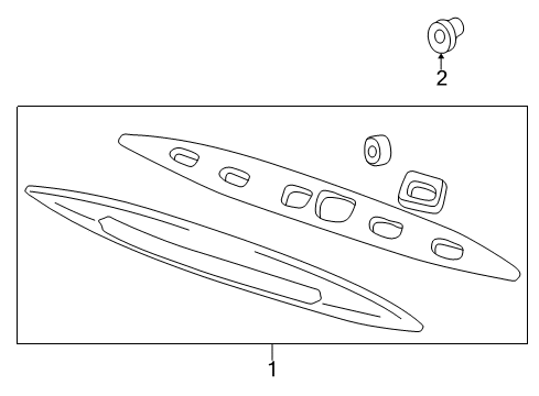 2000 Honda S2000 High Mount Lamps Lamp Assy., High Mount Stop Diagram for 34270-S2A-003