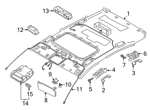 2020 Kia K900 Sunroof Retainer-Sunvisor Diagram for 85235B1000AYK