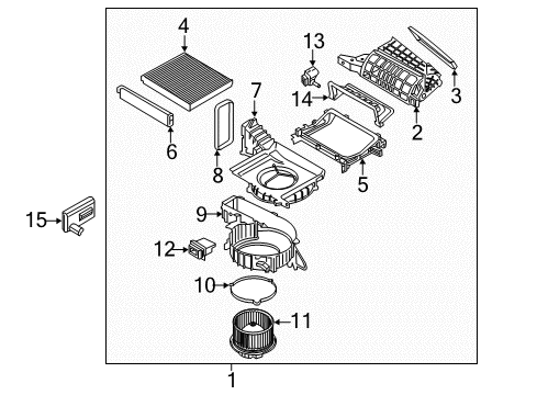 2020 Kia Stinger A/C & Heater Control Units Seal-Blower To Evaporator Diagram for 97246J5000