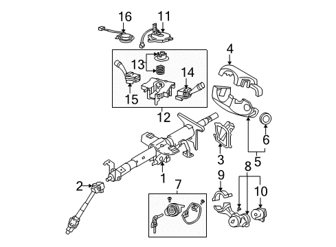 2005 Hyundai Tucson Steering Column & Wheel, Steering Gear & Linkage Switch Assembly-Lighting & Turn Signal Diagram for 93410-2E000