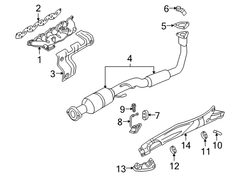2006 Jeep Liberty Exhaust Components, Exhaust Manifold Hanger-Exhaust Diagram for 52128686AB