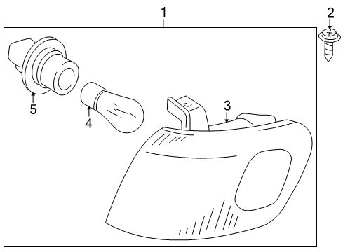 2001 Toyota Corolla Signal Lamps Signal Lamp Diagram for 81520-02070