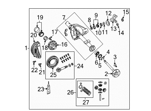 2006 Dodge Ram 1500 Axle Components - Rear Bolt-Ring Gear Diagram for 4506066