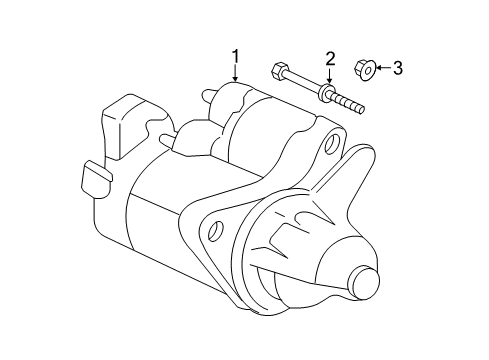 2022 Honda CR-V Starter Starter Motor Assembly Diagram for 31200-5AA-A11