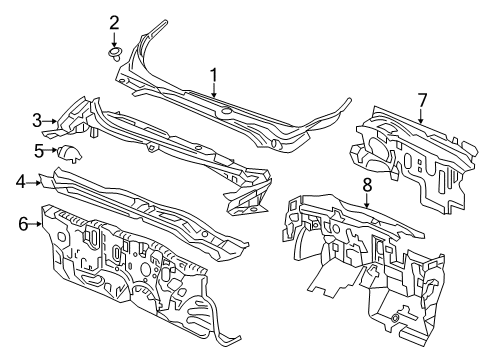 2022 Honda Insight Cowl INS, DASHBOARD Diagram for 74260-TXM-A00