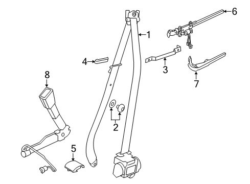 2017 BMW 430i Seat Belt Belt Handover, Left Diagram for 72117307915