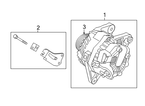 2017 Kia Forte5 Alternator Generator Assembly Diagram for 373002B310